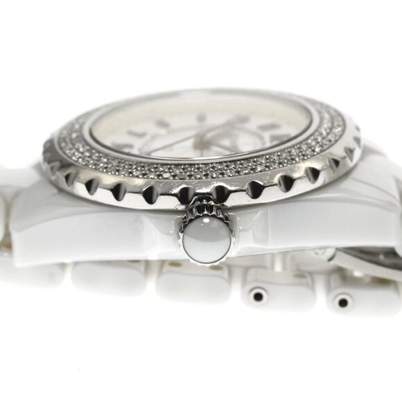 CHANEL J12 H0967 Diamond Bezel White Ceramic Date Quartz Ladies Watch_892264 - Picture 6 of 7